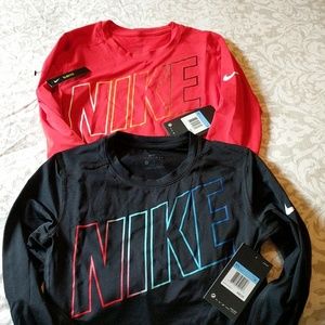 2 NWT Nike Long Sleeve Tee